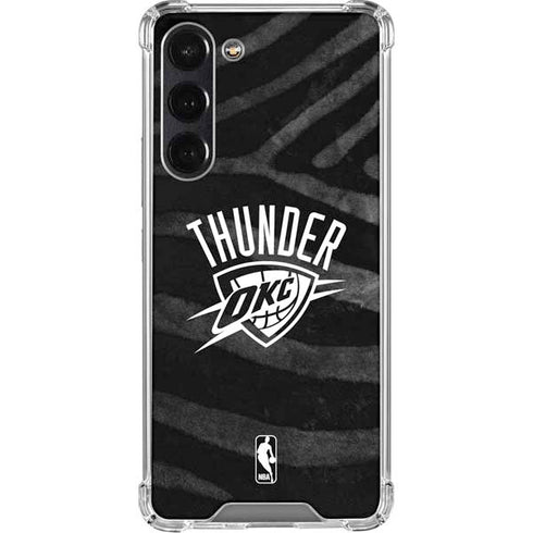 NBA Oklahoma City Thunder Black Animal Print Galaxy S24 FE Clear Case
